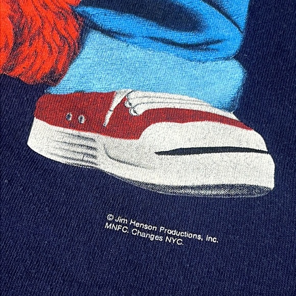 Vintage 90s Changes Elmo Jim Henson Sesame Street Single Stitch Sleeve T Shirt - Picture 2 of 9